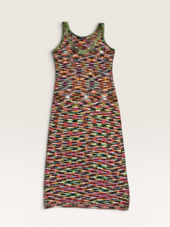 Steve Madden Dresses & Skirts - Steve Madden Reyna Multicolor Space Dye Knit Midi Dress Size Medium